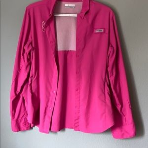Columbia fishing shirt (Breast cancer awareness)
